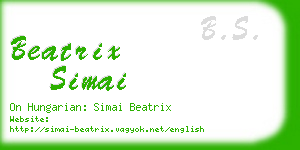 beatrix simai business card
